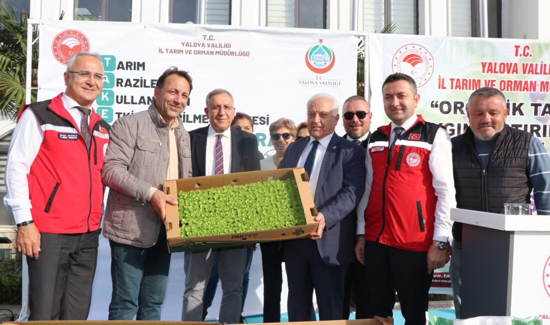 Yalova’da Çiftçilere Organik Aronya Gübresi ve Kıvırcık Fidesi Dağıtıldı