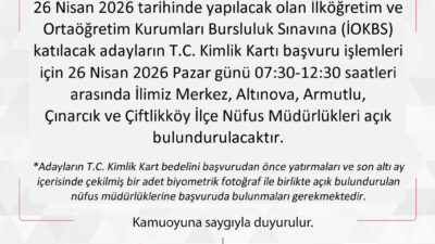 Bursluluk Sınavı İçin Nüfus Müdürlükleri