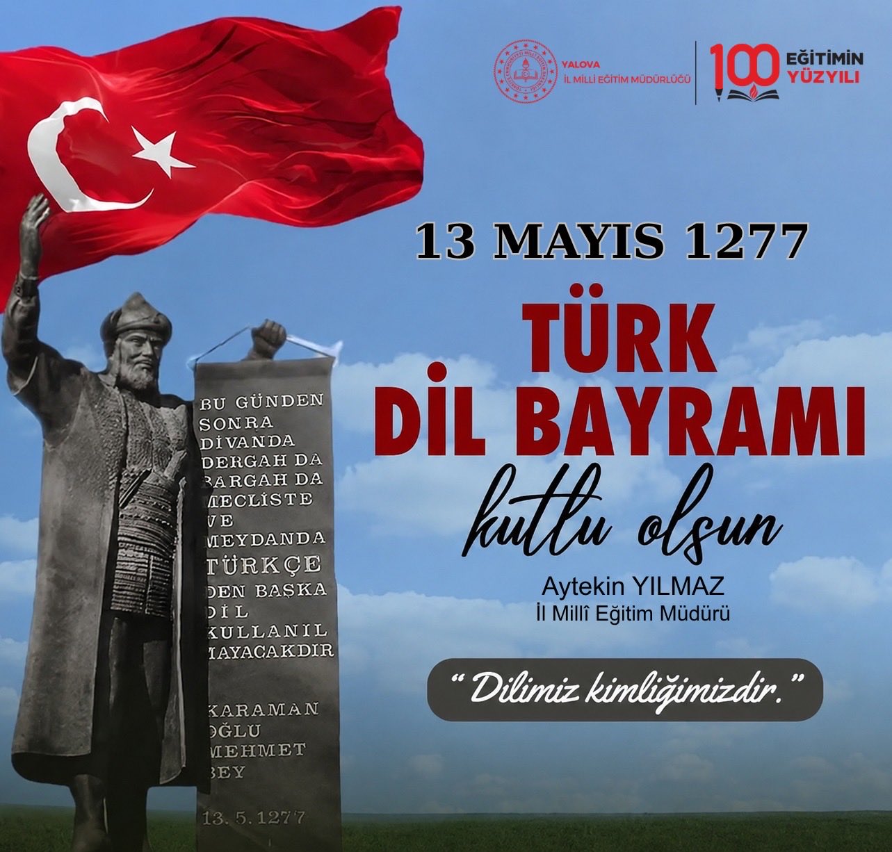 Yalova İl Millî Eğitim Müdürlüğü’nden Türk Dil Bayramı Mesajı